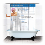 Social Shower Curtain: Facebook-profil som duschdraperi