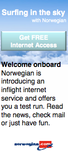 Norwegian introducerar WiFi i sina flygplan